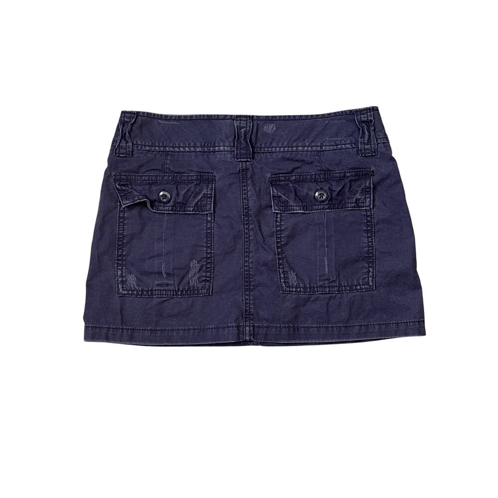 American Eagle Y2K Cargo Mini Skirt - Navy Blue Size 0 - Picture 4 of 4
